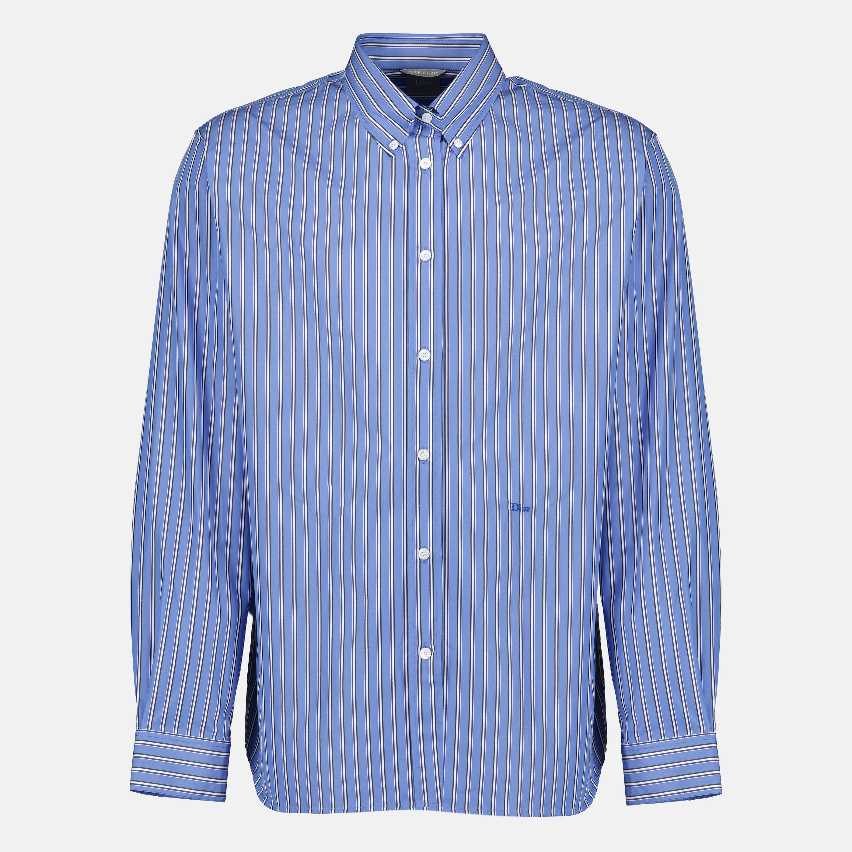 Blue Striped Cotton Shirt
