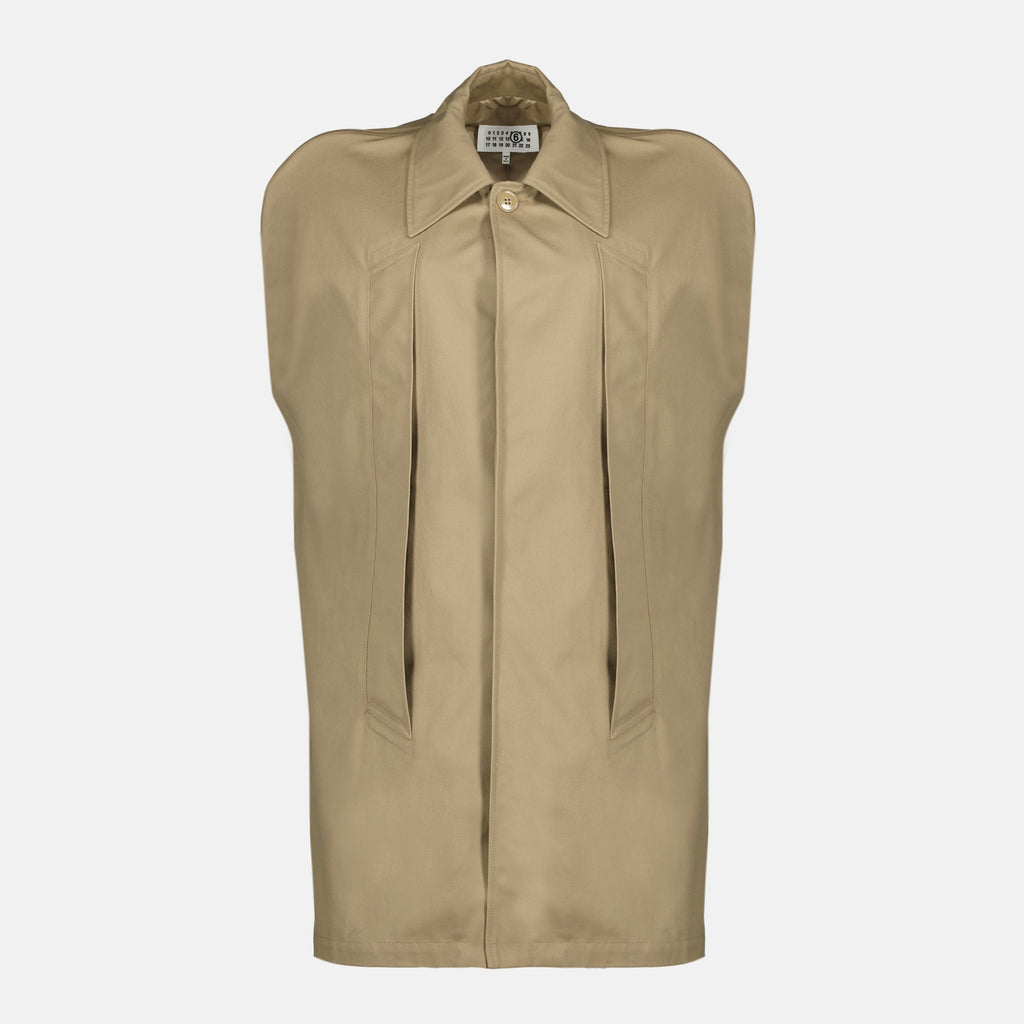 Cappotto Cappa Impermeabile in Cotone Beige