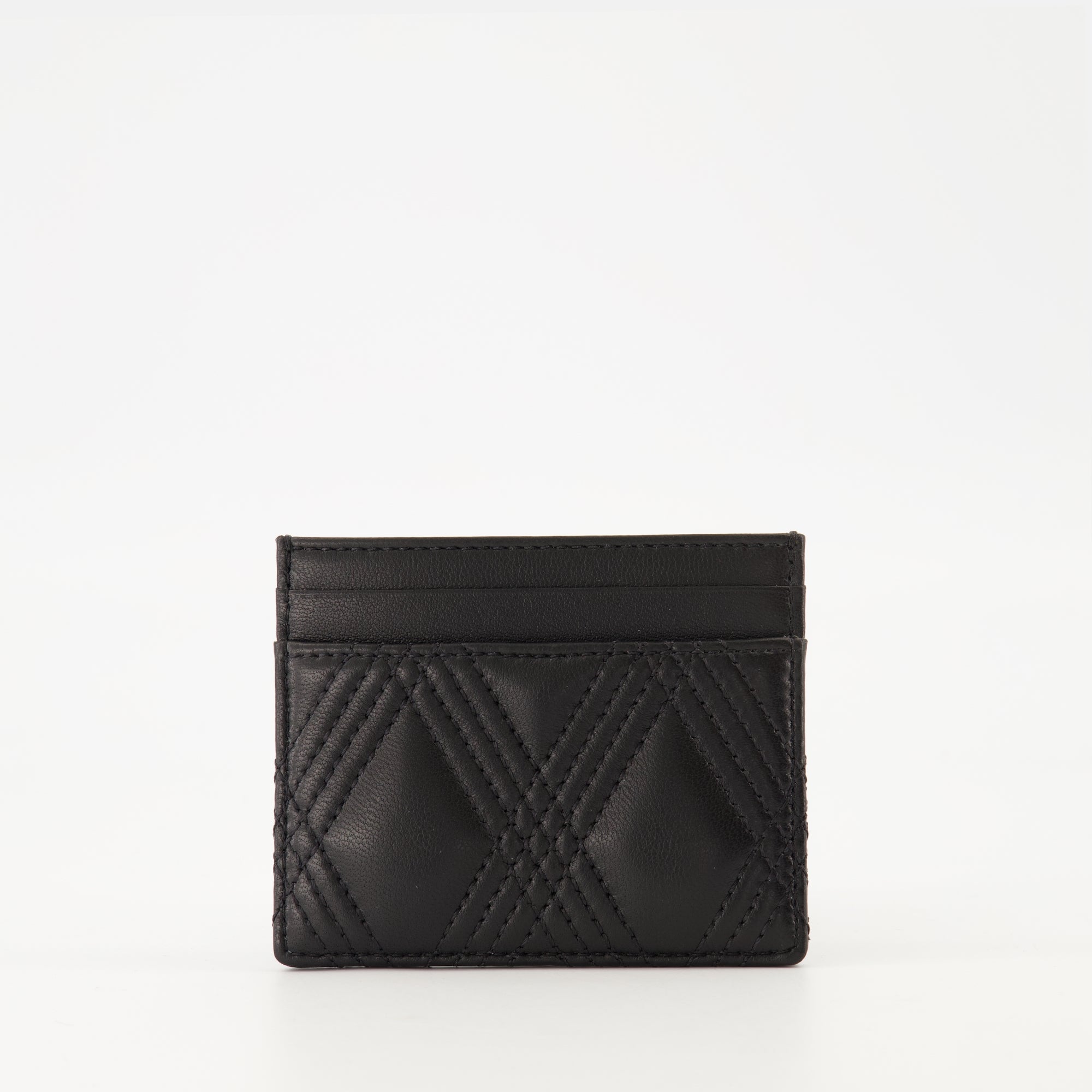 Valentino Garavani cardholder, Quiltie 67 accessory, luxury leather cardholder, VLogo Signature cardholder, black leather wallet