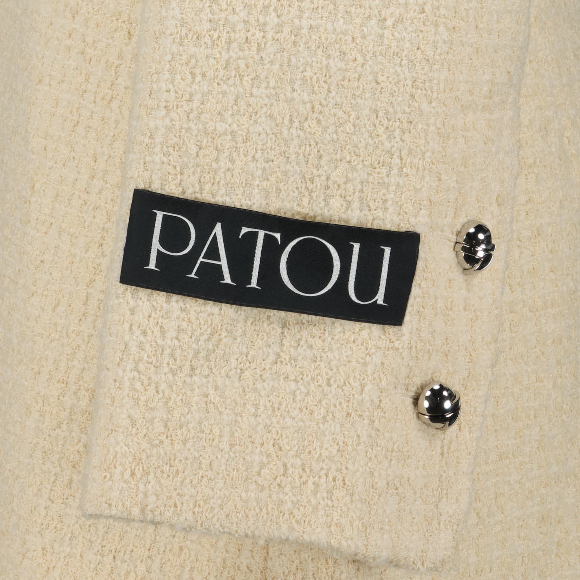 tweed jacket, beige jacket, Patou fashion, Autumn-Winter collection, women's outerwear