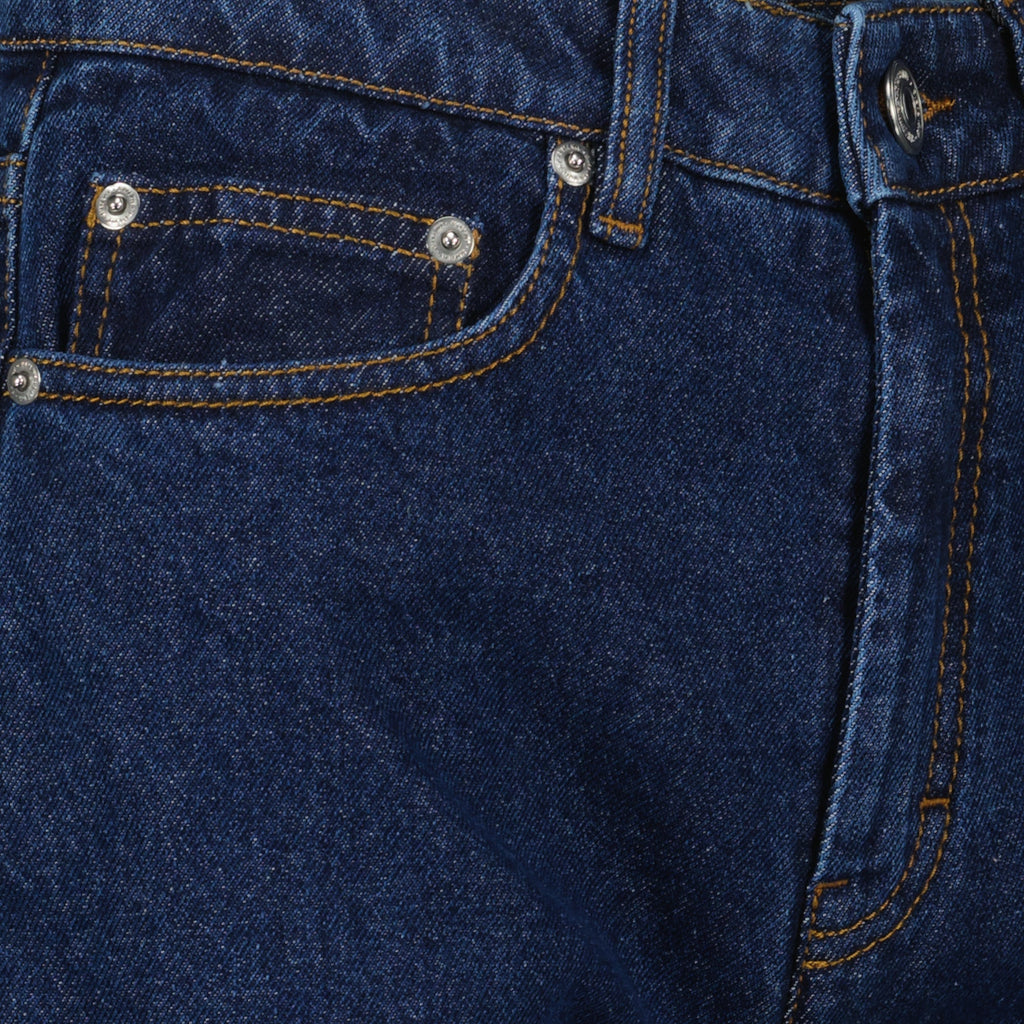 flared denim jeans, AMI Paris, women's fashion, high-waisted jeans, autumn winter collection