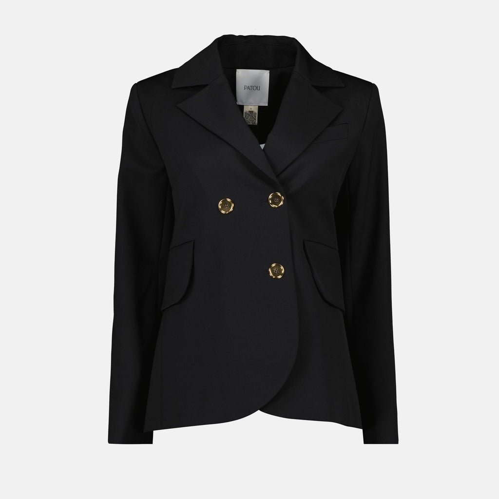 Patou bazer jacket, wool jacket, black blazer, Autumn-Winter collection, tailored jacket