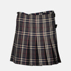 Image of Check Wool Kilt by Burberry for Women - Season Autumn-Winter 2025 - Front View