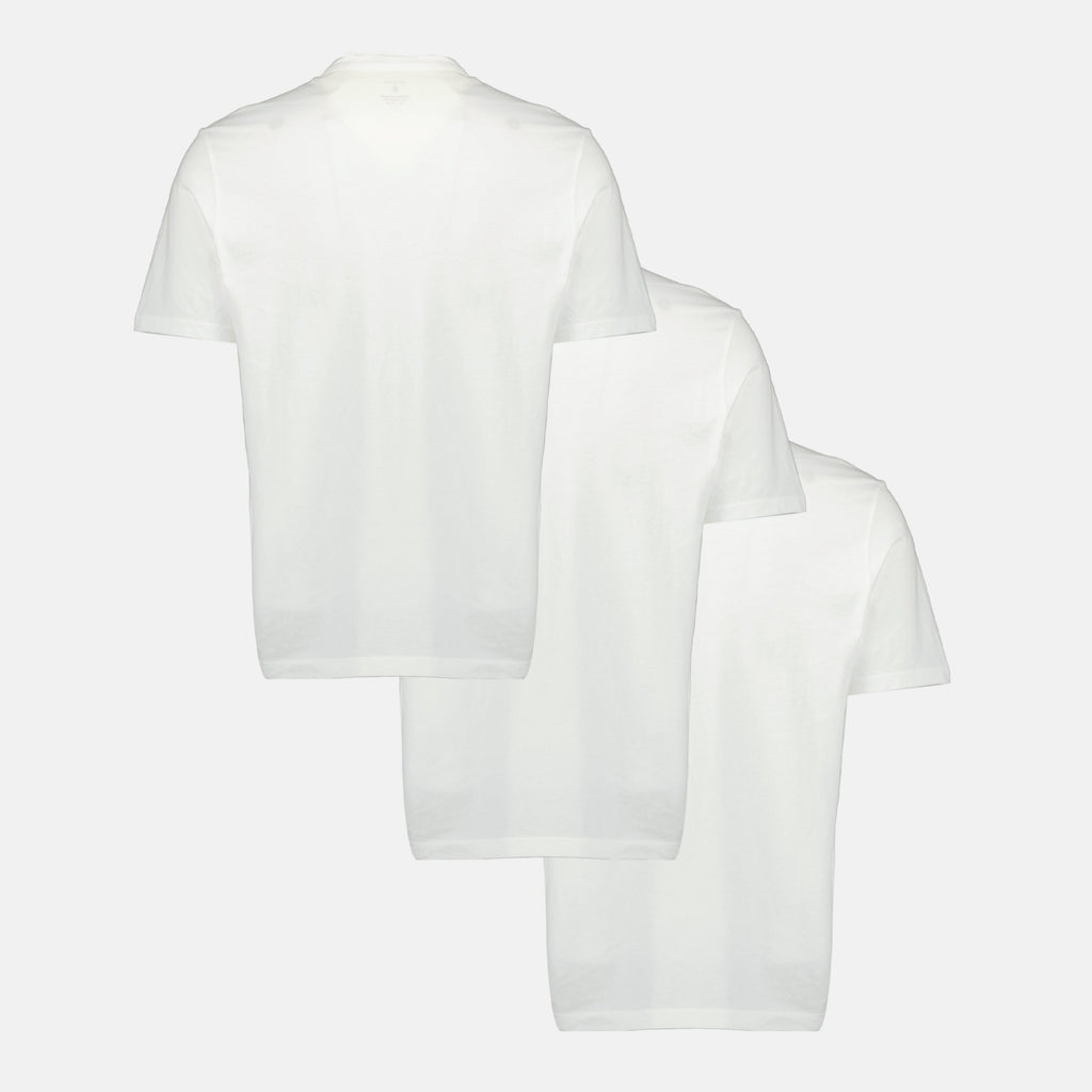 Bilde av et sett med tre hvite bomull T-skjorter fra Officine Générale for menn - Sesong Vår-Sommer 2026 - Produktdetaljvisning 1
