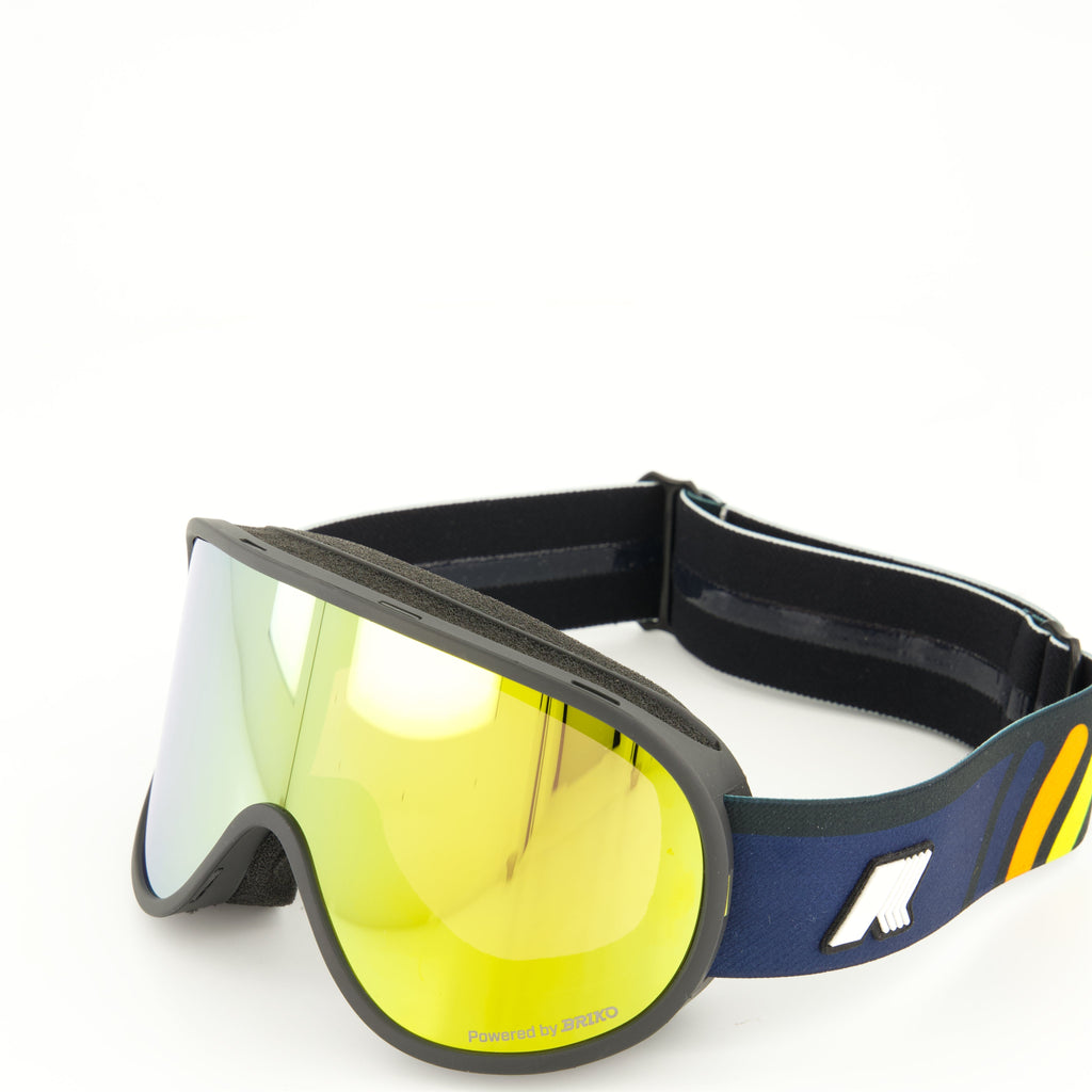 ski goggles, yellow ski goggles, K-Way ski accessories, unisex ski goggles, winter sports eyewear
