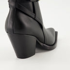 Image of Smooth Leather Medusa '95 Boots by Versace for Women - Season Autumn-Winter 2024 - Back View