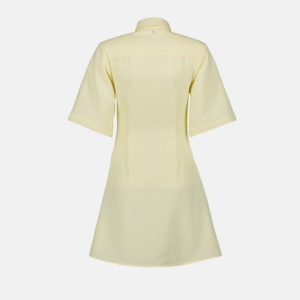 pastel wool shirt dress, AMI Paris dress, women’s summer dress, Spring-Summer 2025 collection, fitted shirt dress