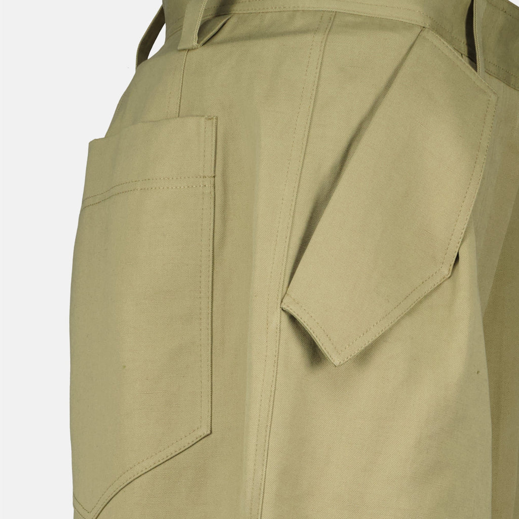 cargo pants, light green pants, women's trousers, fashionable pants, high-waisted pants