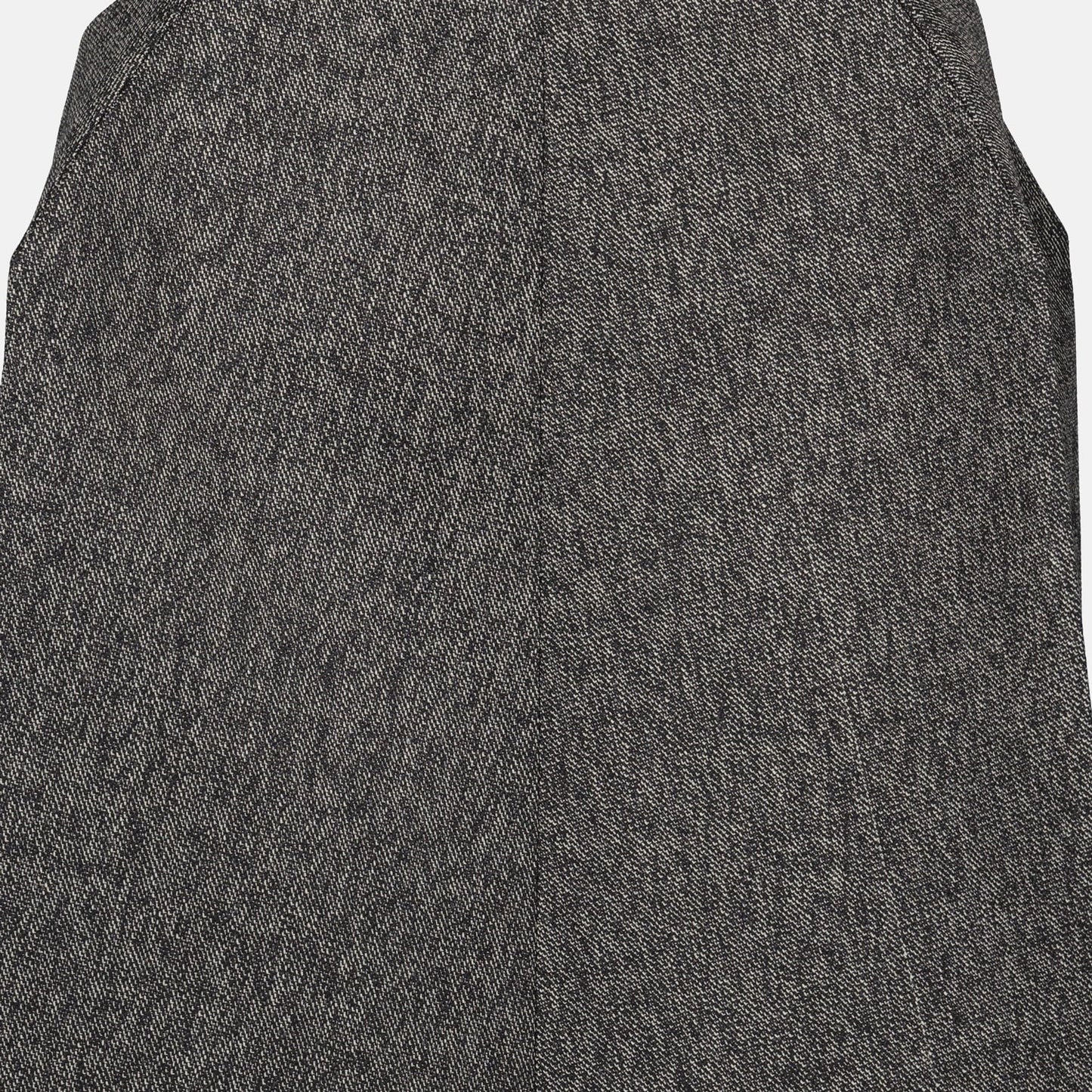 Gray midi skirt, wool blend skirt, concealed zip skirt, structured skirt, Autumn-Winter 2024 fashion