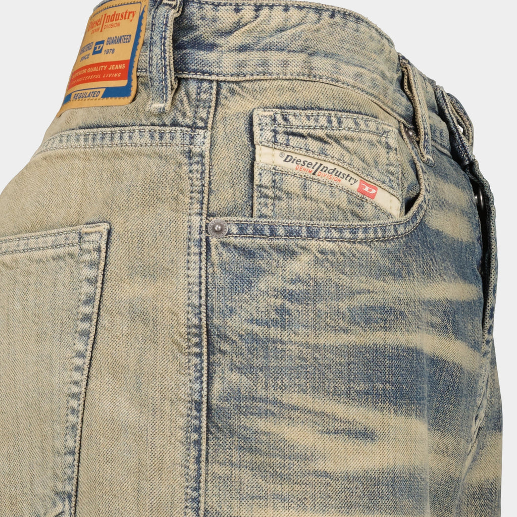 Jean D-Sire, Beige denim, Wide-leg jeans, Diesel Industry, Spring-Summer collection