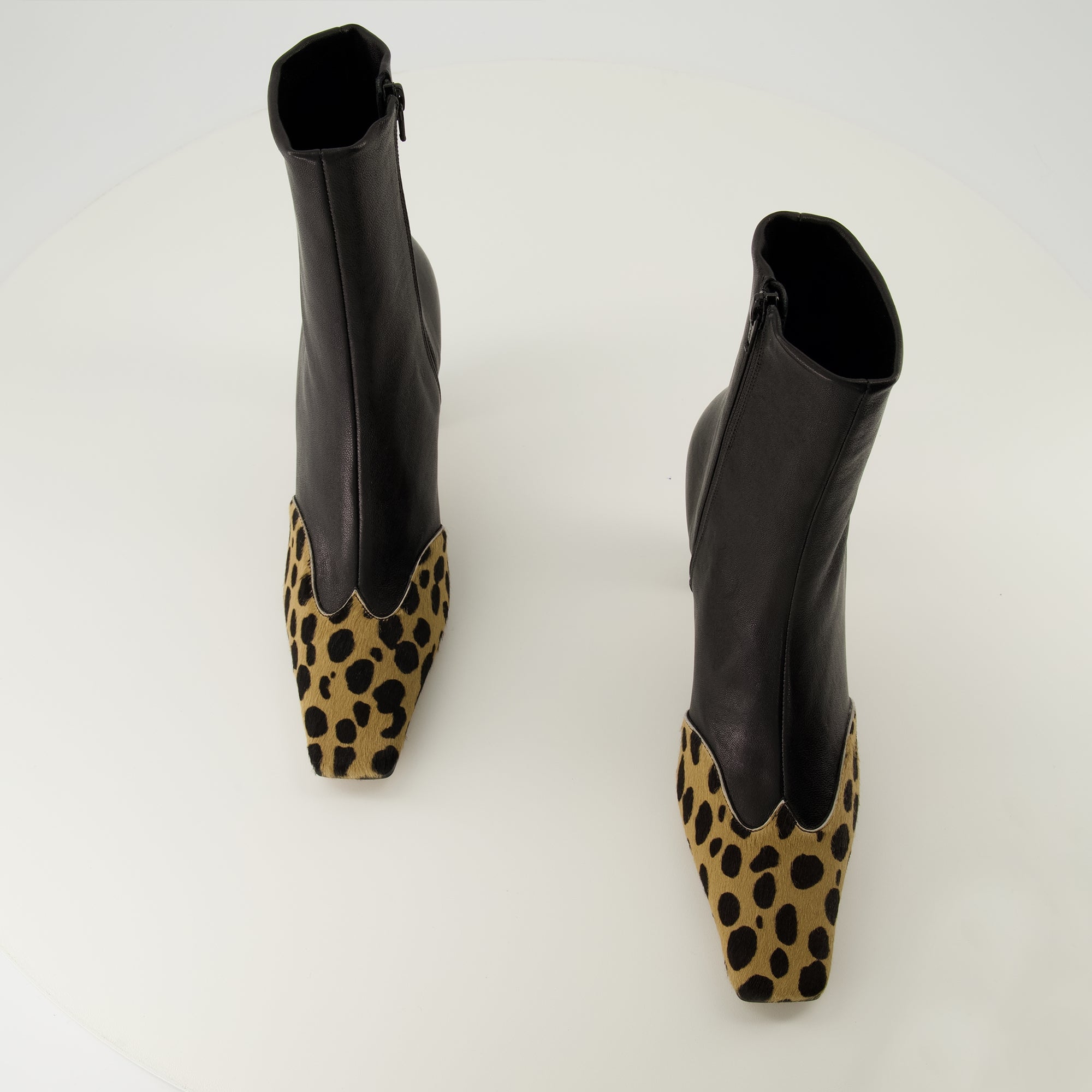 Khaite boots, ankle boots, leopard print, black boots, Fall Winter 2025