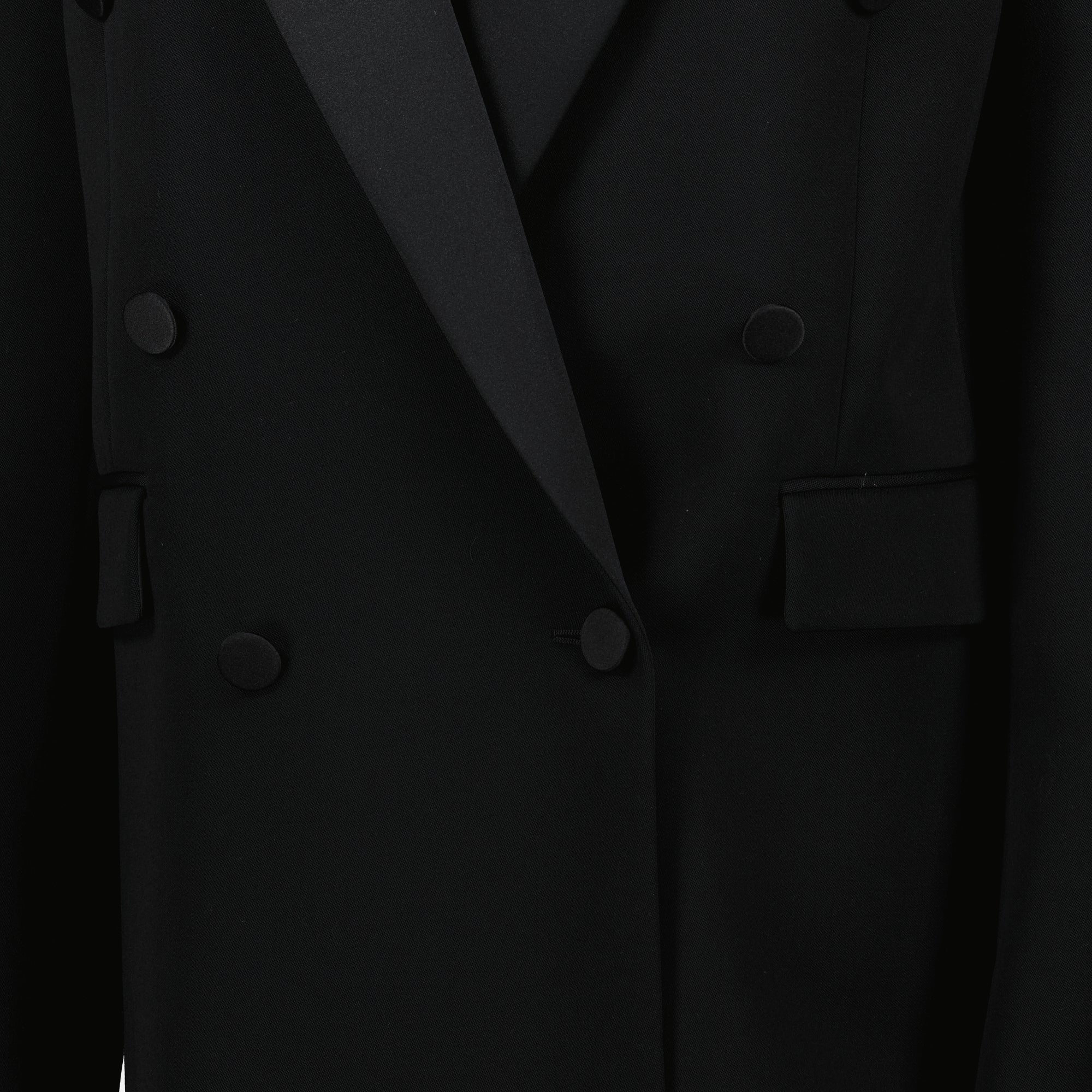 black blazer, oversized blazer, Saint Laurent, women's fashion, luxury outerwear