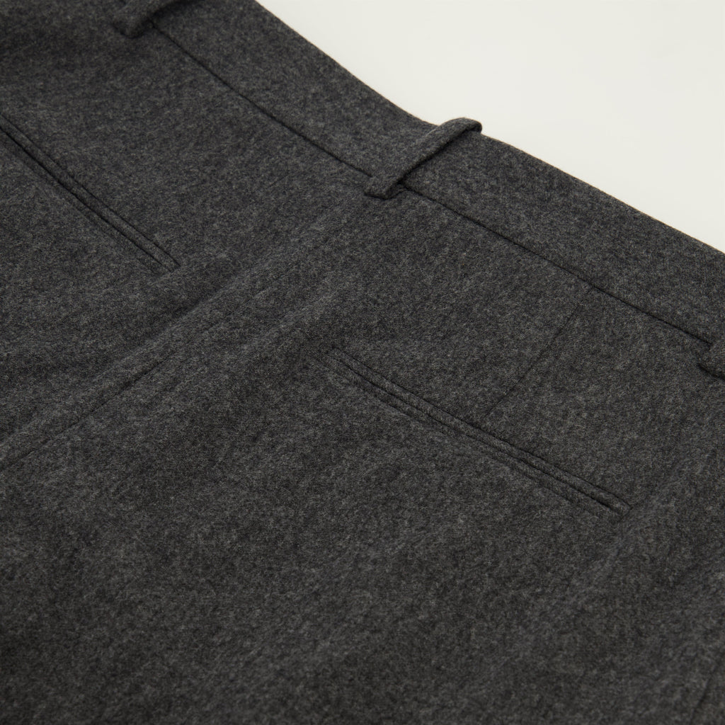 Khaite pants, grey wool pants, wide cut pants, high waist trousers, women's autumn fashion