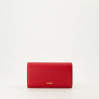 Medusa '95, Leather Pochette, Red Handbag, Versatile Accessory, Luxury Fashion