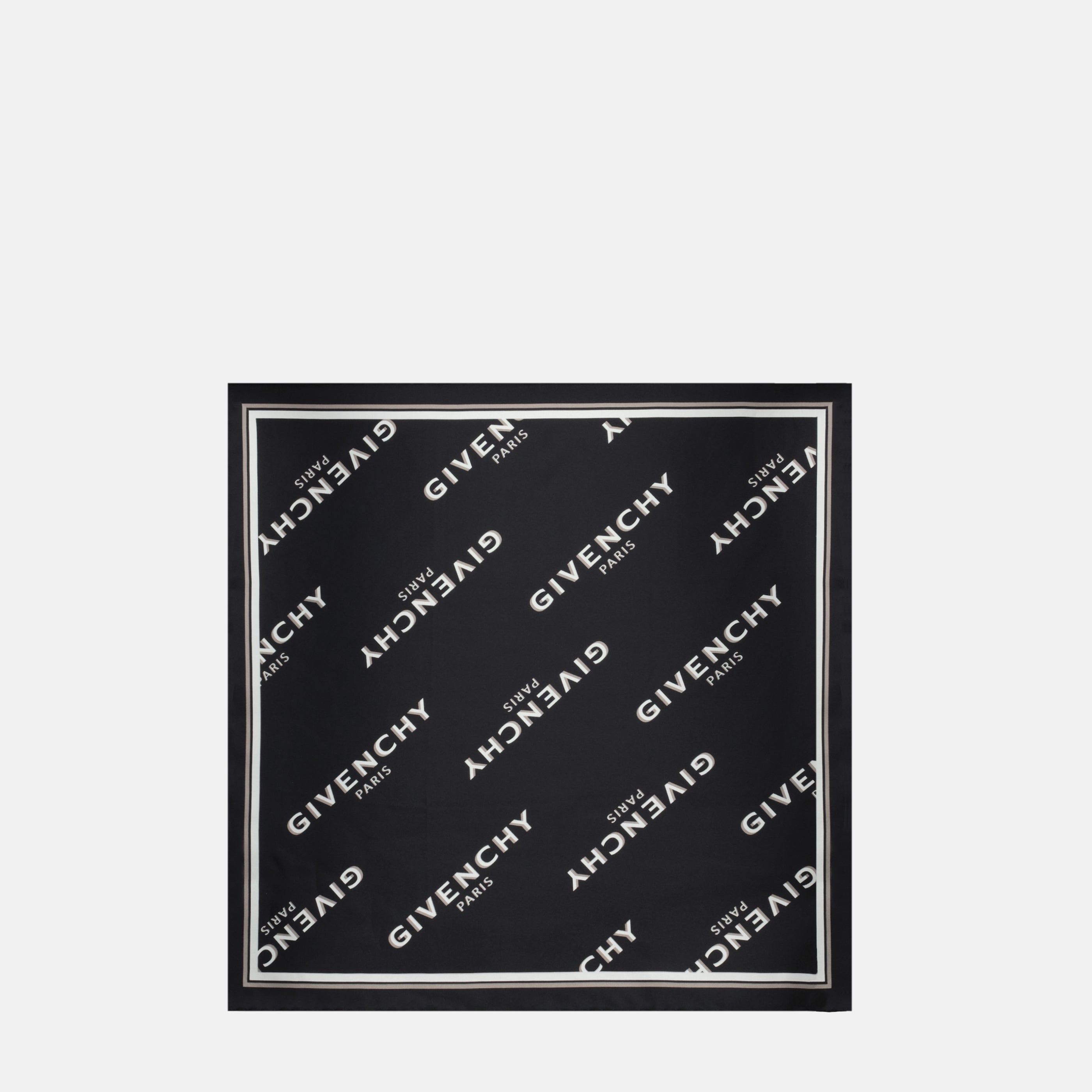 Small Silk Square Shadow Black