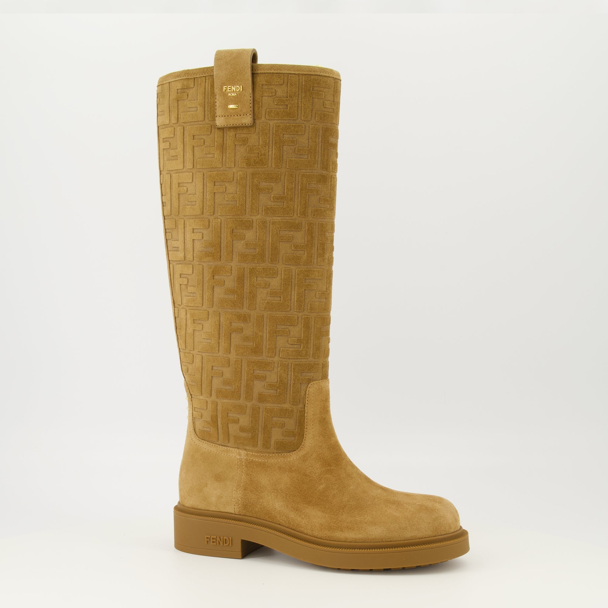 Fendi ankle boots, suede boots, brown boots, autumn winter footwear, designer footwear