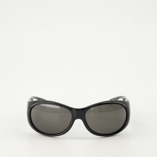 black sunglasses, Courrèges Hybrid 01, luxury eyewear, Autumn-Winter 2024, acetate sunglasses