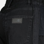 Image of Black Denim Straight Jeans by Mm6 for Women - Season Autumn-Winter 2025 - Product detail view 2
