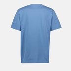 Dior T-shirt, CD Icon T-shirt, blue cotton tee, embroidered logo shirt, Spring-Summer collection
