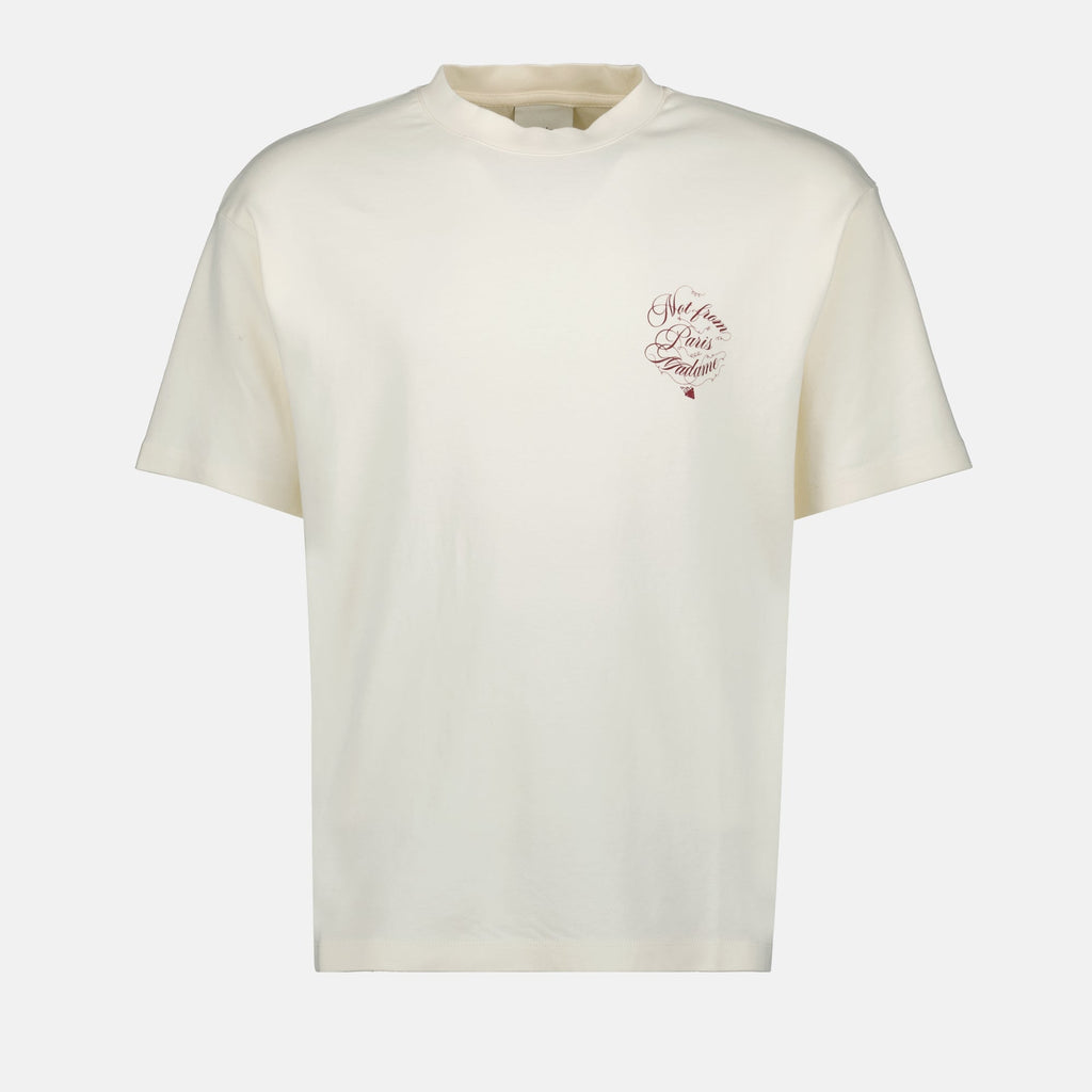 Slogan T-shirt Vignes Blanc