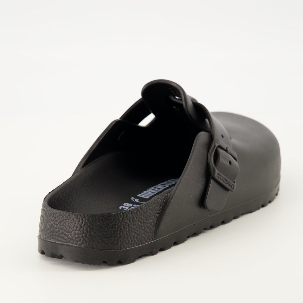 Boston EVA Mules, Birkenstock mules, comfortable footwear, black slip-on shoes, adjustable EVA sandals