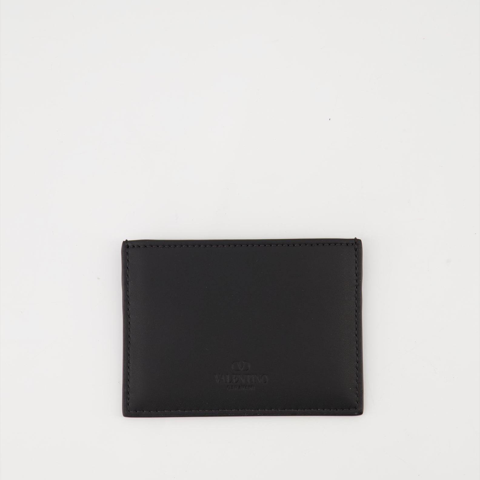Valentino Garavani, leather card holder, luxury accessories, VLTN collection, black and white card holder