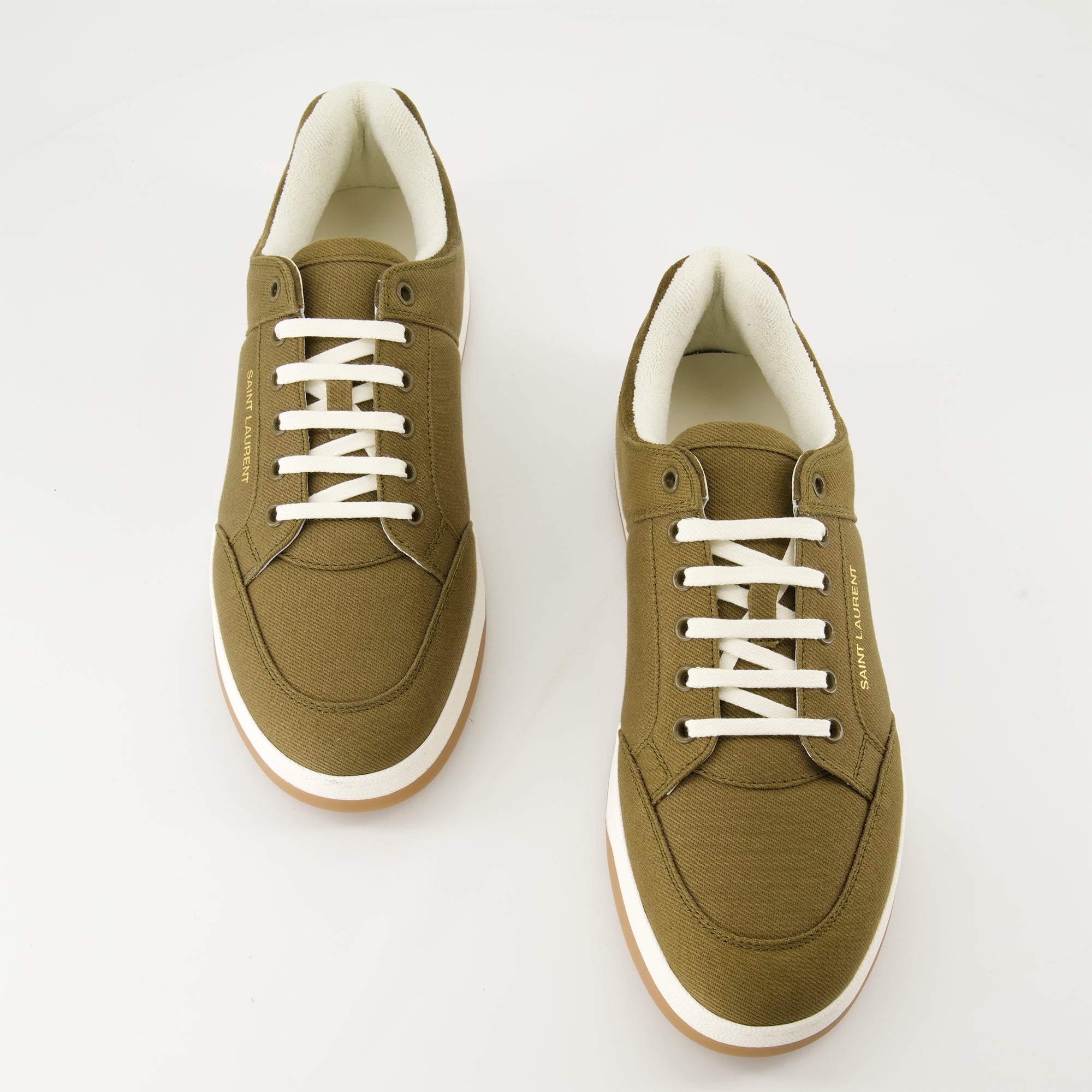 SL/61 sneakers, Saint Laurent, green canvas sneakers, luxury sneakers, men's footwear