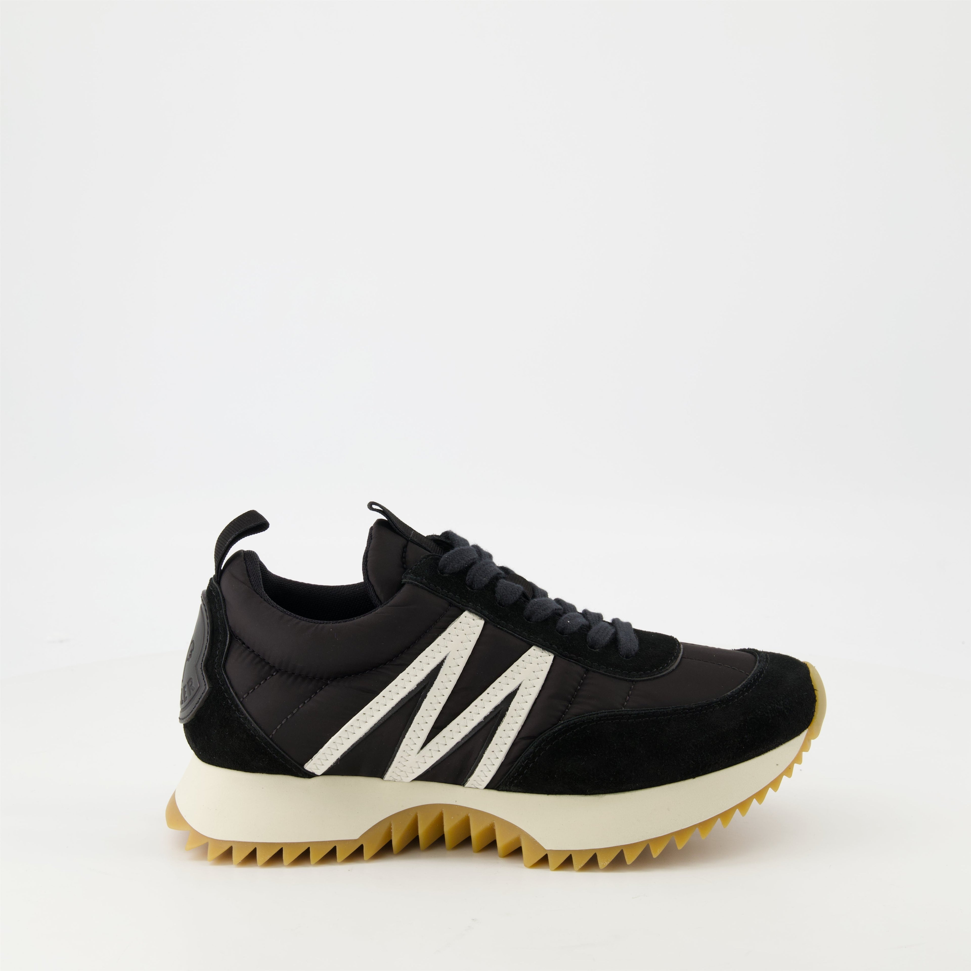 nylon sneakers, Pacey model, black sneakers, signature logo, trendy footwear