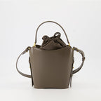 Ami Paris, Mini Bucket Bag, Brown Accessories, Calf Leather Bag, Autumn Winter Collection