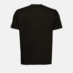 Oval Logo T-Shirt, Cotton Black Tee, Diesel Men's Wear, Embossed Logo Shirt, Autumn-Winter Collection