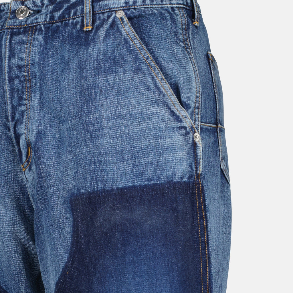 Image of Cotton Denim Carpenter Jeans by Dior for Men - Season Autumn-Winter 2024 - Detail View 1
