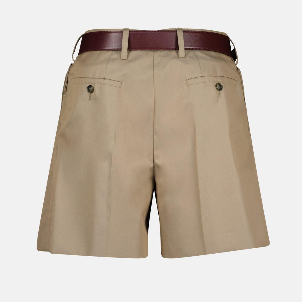Image of Beige Chino Shorts by Prada for Women - Season Autumn-Winter 2024 - Back View