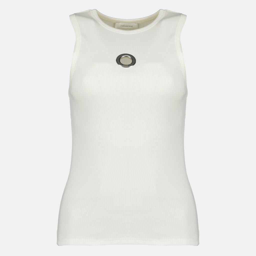 Weißes Baumwoll-Top