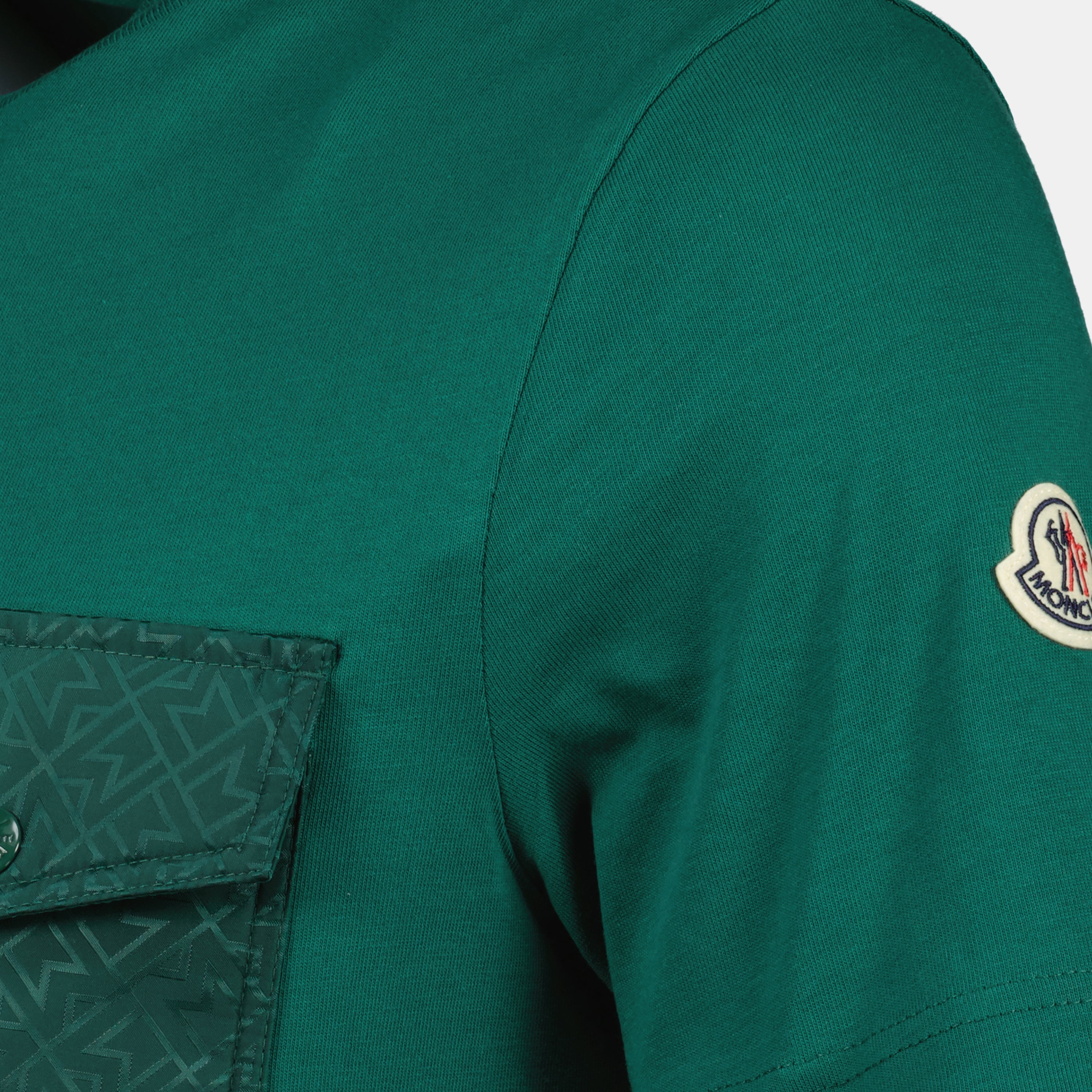 Image of Monogram Pocket T-Shirt by Moncler for Men - Season Spring-Summer 2025 - Detail View 5