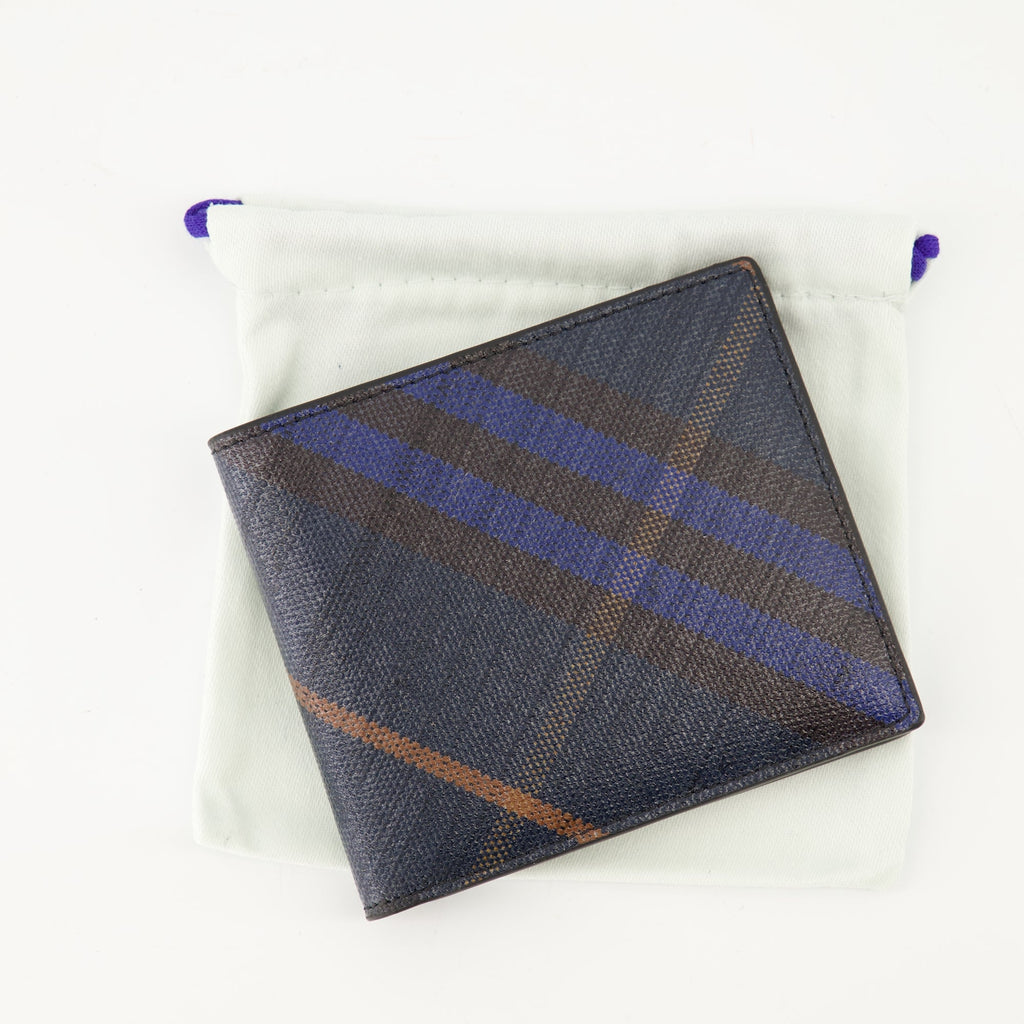 Burberry wallet, Check pattern wallet, leather wallet, men's accessories, calf leather wallet