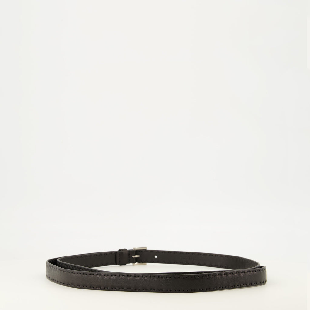 Black Nappa Leather Belt