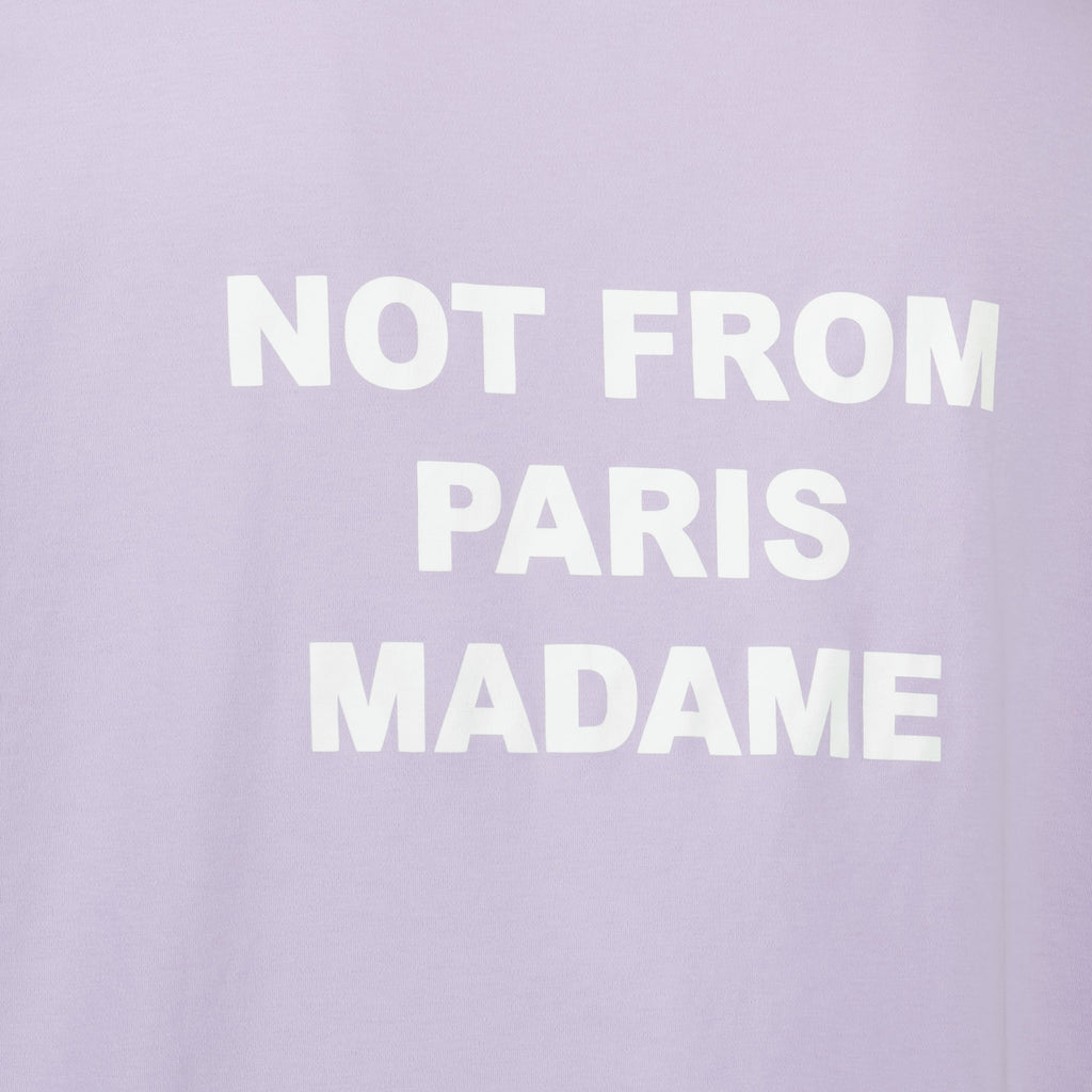 リラ スローガン Tシャツ 'Not From Paris Madame'