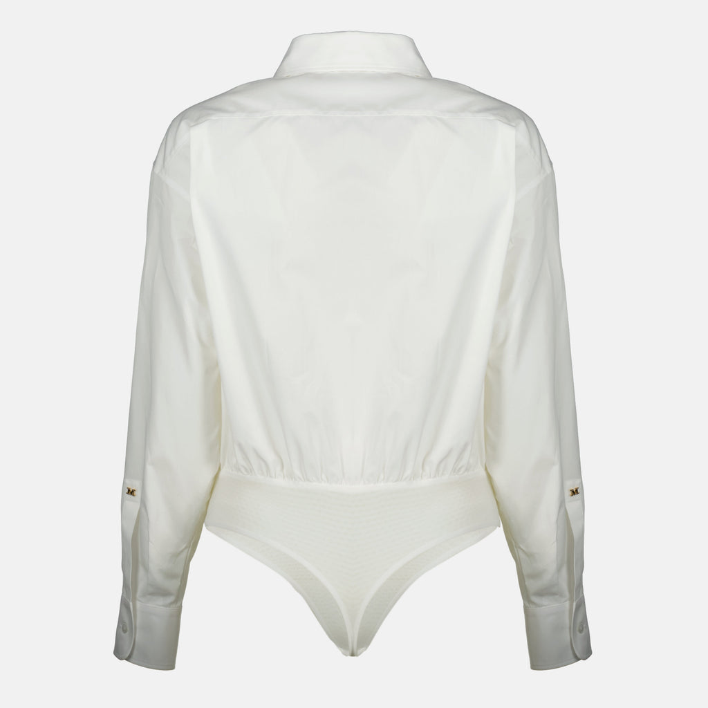 マックスマーラの女性用ホワイトコットンボディシャツの画像 - シーズン春夏2026 - バックビュー