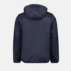K-Way jacket, blue-grey jacket, fashion-forward outerwear, luxury waterproof outerwear, unisex fashion