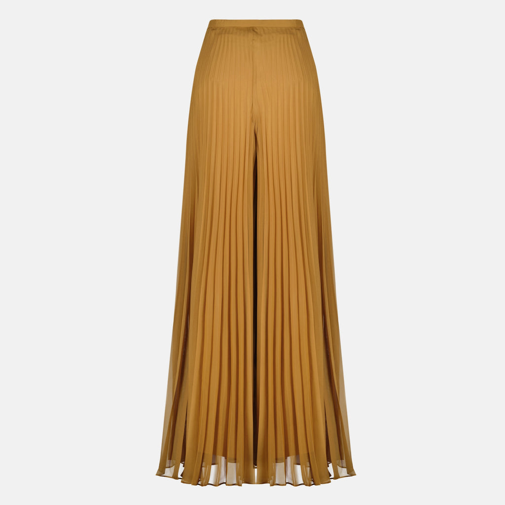Immagine di Pantaloni Piegati Marroni di Max Mara per Donne - Stagione Primavera-Estate 2026 - Vista Posteriore