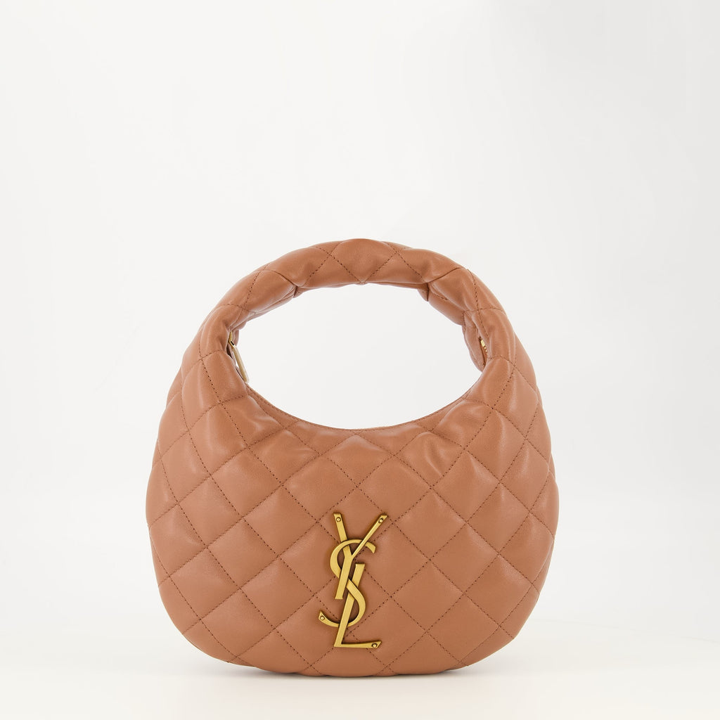 Imagem da bolsa de ombro Icarino rosa claro da Saint Laurent para mulheres - Temporada Primavera-Verão 2026 - Vista frontal