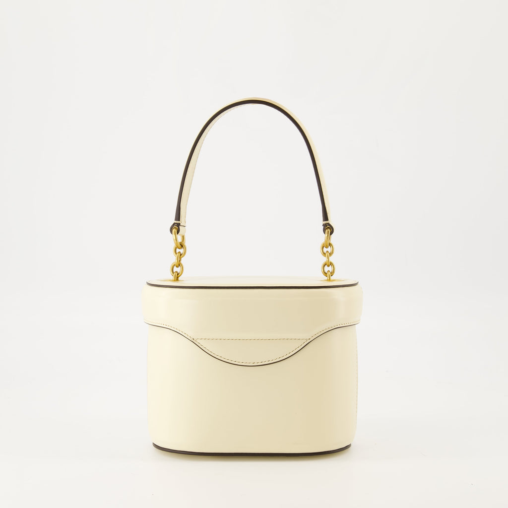 Valentino Garavani, Vanity-Case Bag, calf leather bag, Antique Brass VLogo, luxury handbag