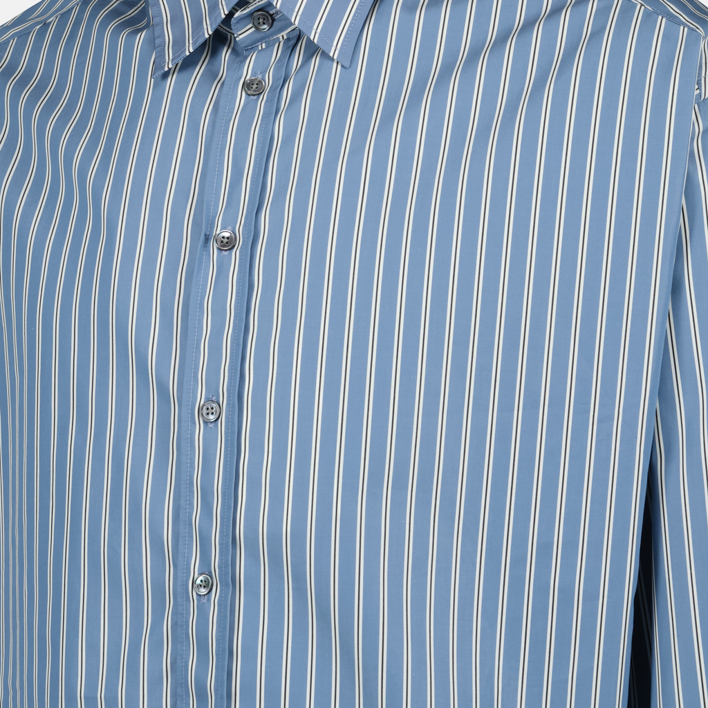 AMI Paris shirt, blue striped shirt, cotton shirt, men's fashion, stylish shirts