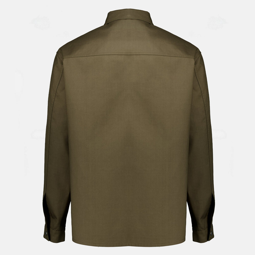 Veste Chemise à Manches Longues Kaki