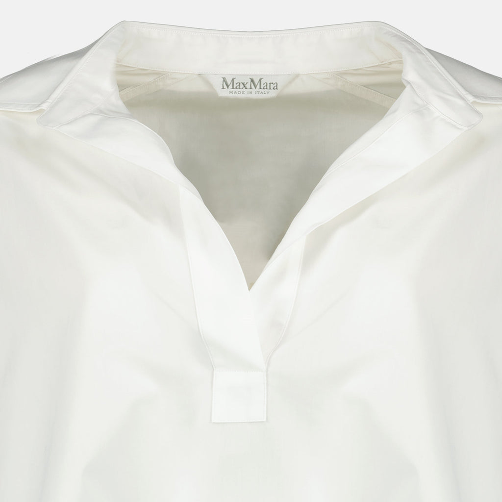 Imagem da blusa de popeline de algodão da Max Mara para mulheres - Temporada Primavera-Verão 2026 - Detalhe 1