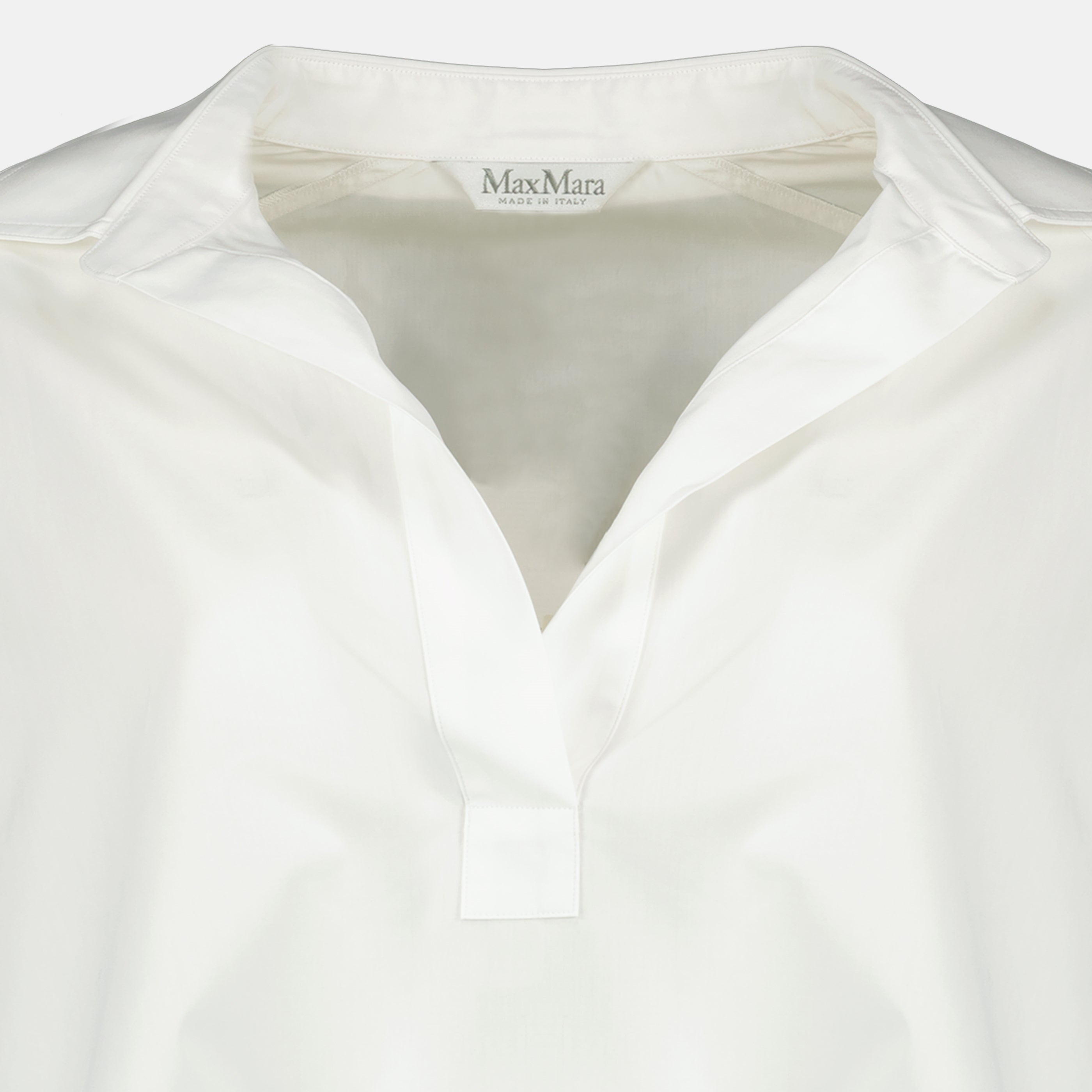 Imagem da blusa de popeline de algodão da Max Mara para mulheres - Temporada Primavera-Verão 2026 - Detalhe 1