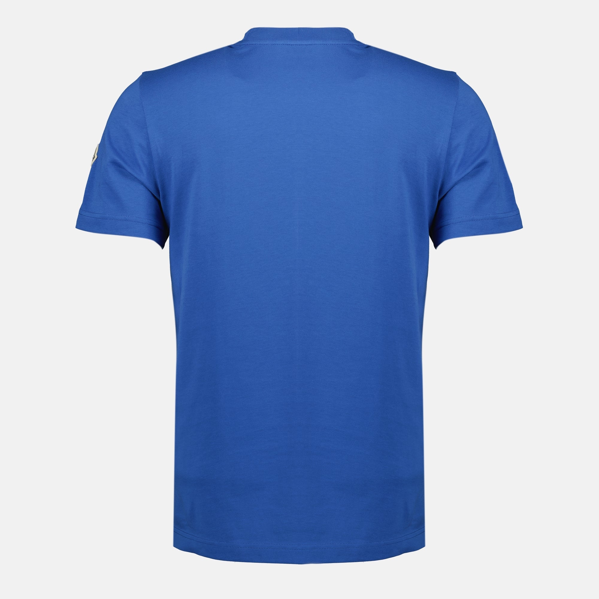 Moncler t-shirt, mountain print apparel, organic cotton t-shirt, casual fashion, blue casual wear