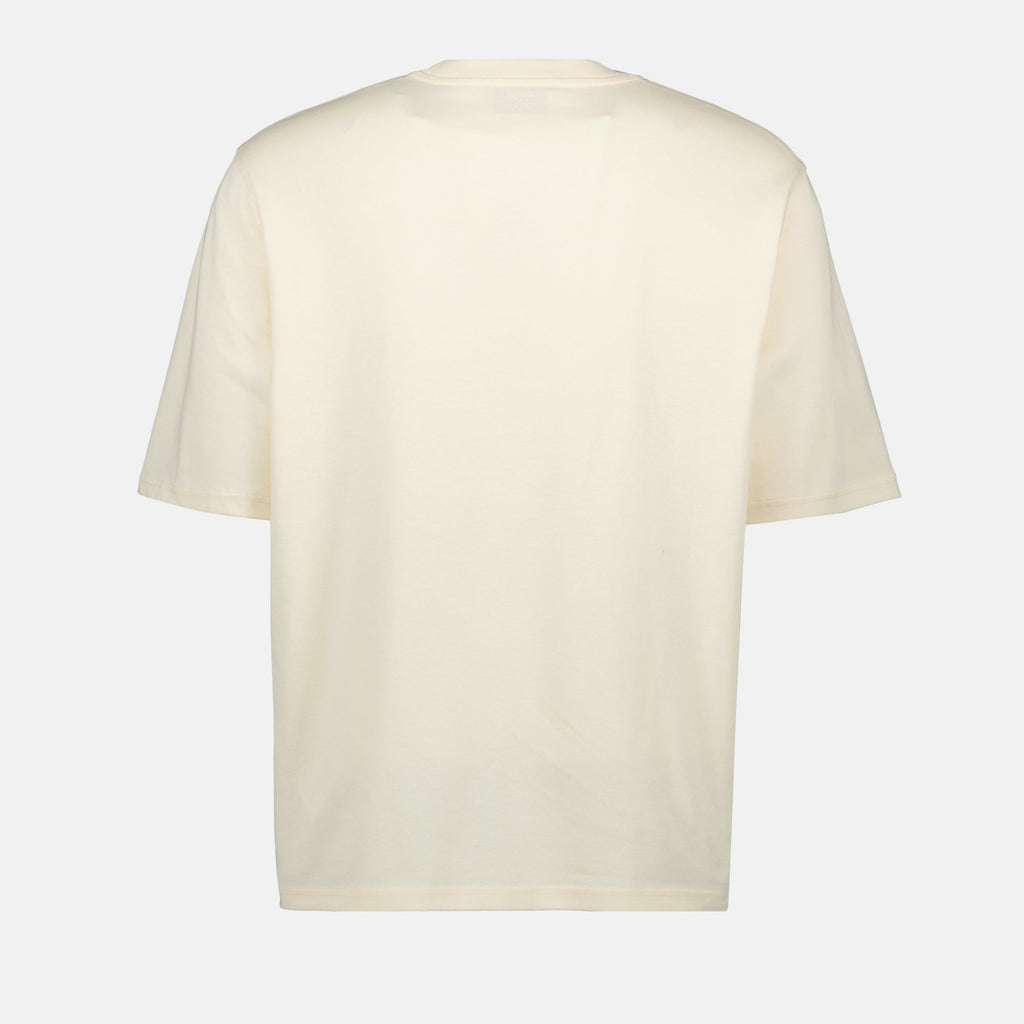 Ami de Paris T-shirt, beige patch t-shirt, oversized t-shirt, unisex fashion, contemporary casual wear
