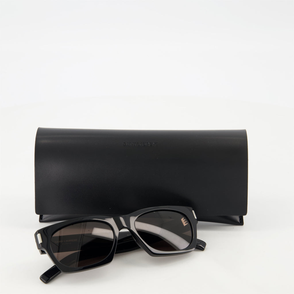 black sunglasses, SL 402, Saint Laurent eyewear, unisex sunglasses, designer sunglasses