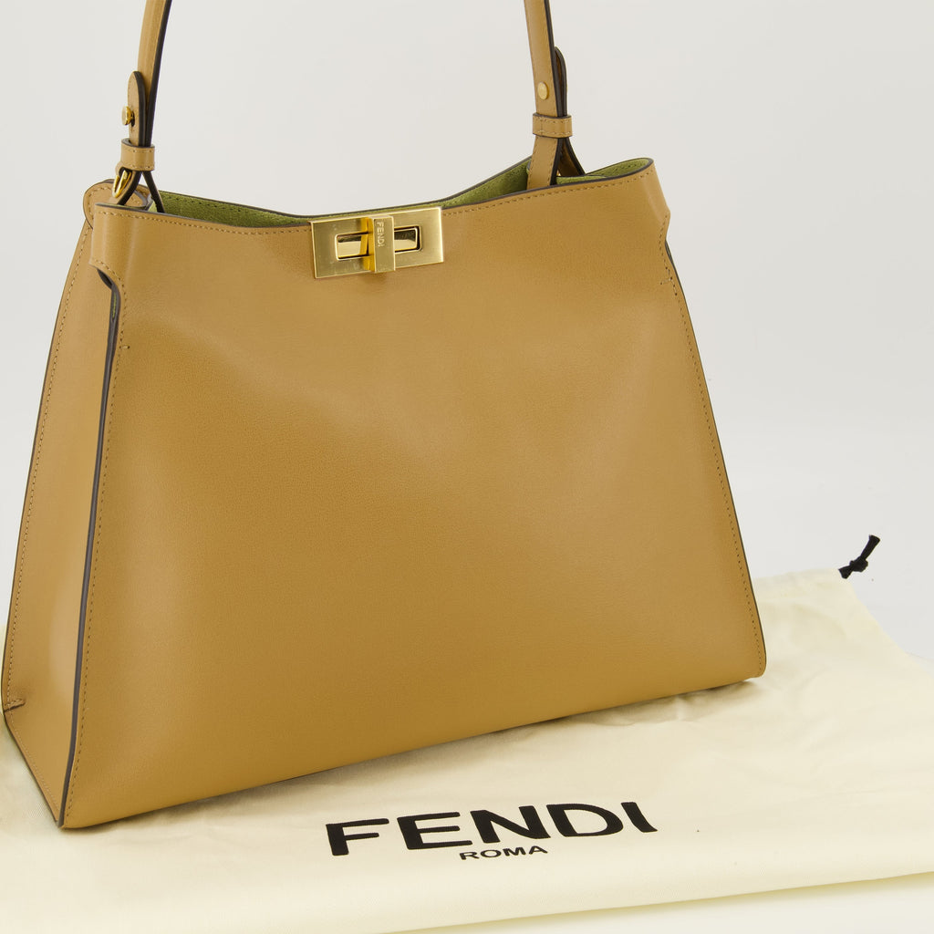 Borsa Way Medium in pelle beige